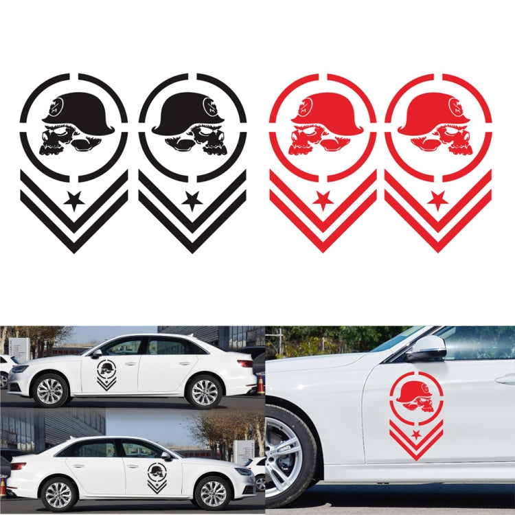 2 PCS/Set D-739 Skull Pattern Car Modified Decorative Sticker-Reluova