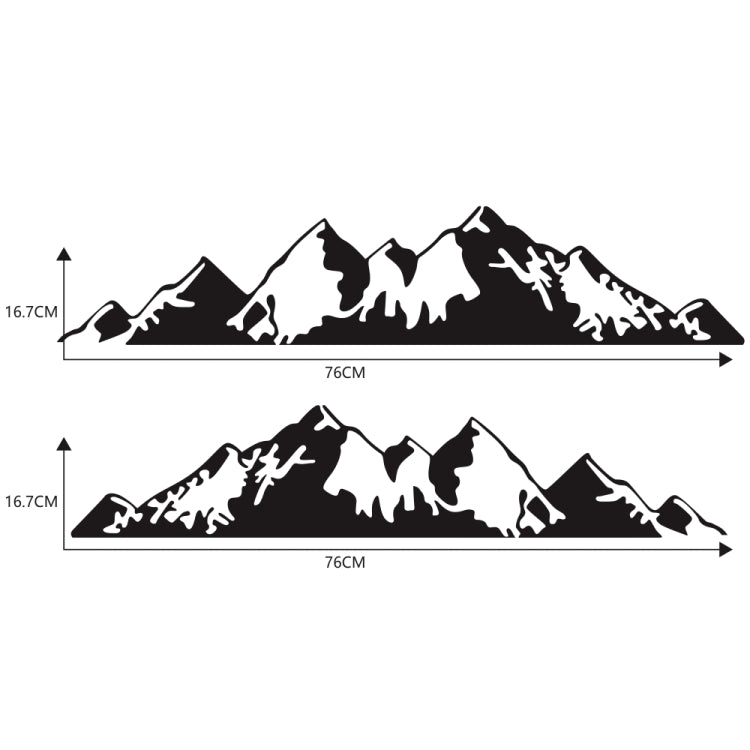 2 PCS/Set D-750 Mountain Pattern Car Modified Decorative Sticker-Reluova