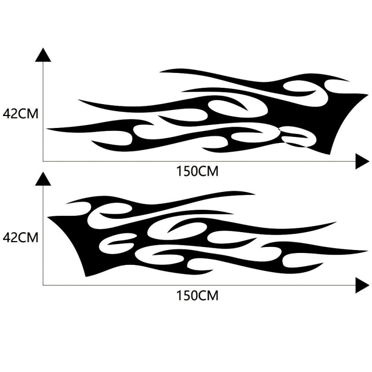 2 PCS/Set D-751 Flame Pattern Car Modified Decorative Sticker-Reluova