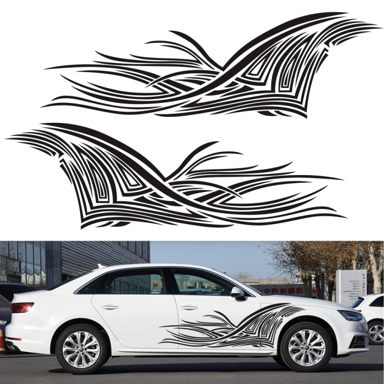 2 PCS/Set D-752 Lines Pattern Car Modified Decorative Sticker-Reluova