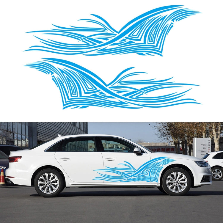 2 PCS/Set D-752 Lines Pattern Car Modified Decorative Sticker-Reluova