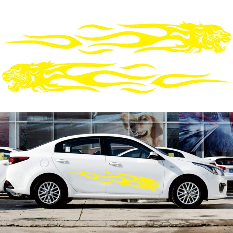 2 PCS/Set D-815 Flame Lion Pattern Car Modified Decorative Sticker-Reluova