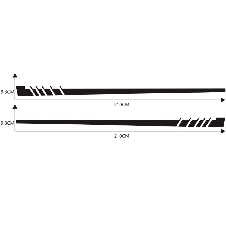 2 PCS/Set D-854 Stripe Pattern Car Modified Decorative Sticker-Reluova