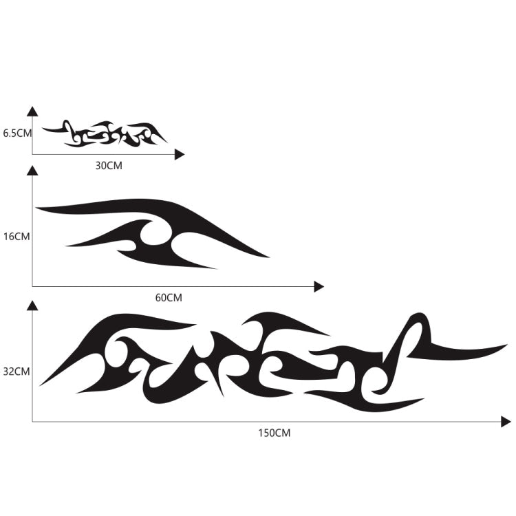 2 PCS/Set D-925 Flame Pattern Car Modified Decorative Sticker-Reluova