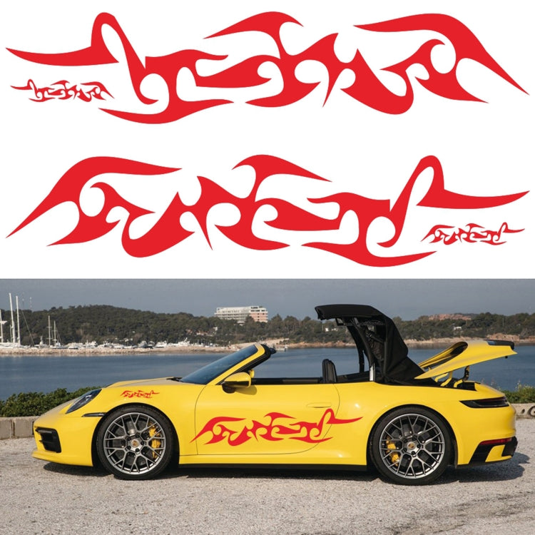 2 PCS/Set D-925 Flame Pattern Car Modified Decorative Sticker-Reluova