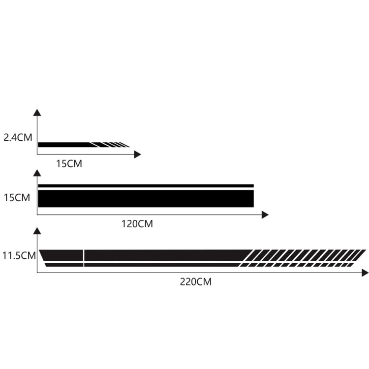 D-936 Stripe Pattern Car Modified Decorative Sticker ÎҵÄÉ̵ê