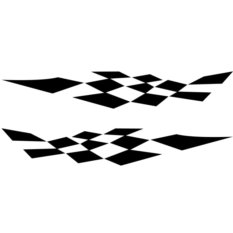 2 PCS/Set D-943 Checkered Flag Pattern Car Modified Decorative Sticker-Reluova