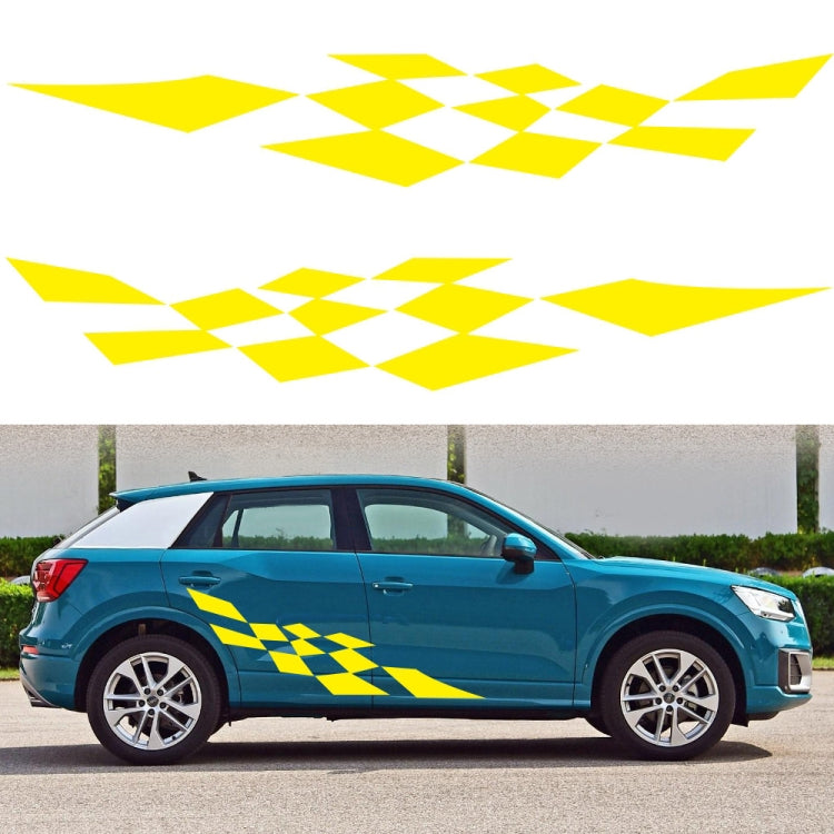 2 PCS/Set D-943 Checkered Flag Pattern Car Modified Decorative Sticker-Reluova