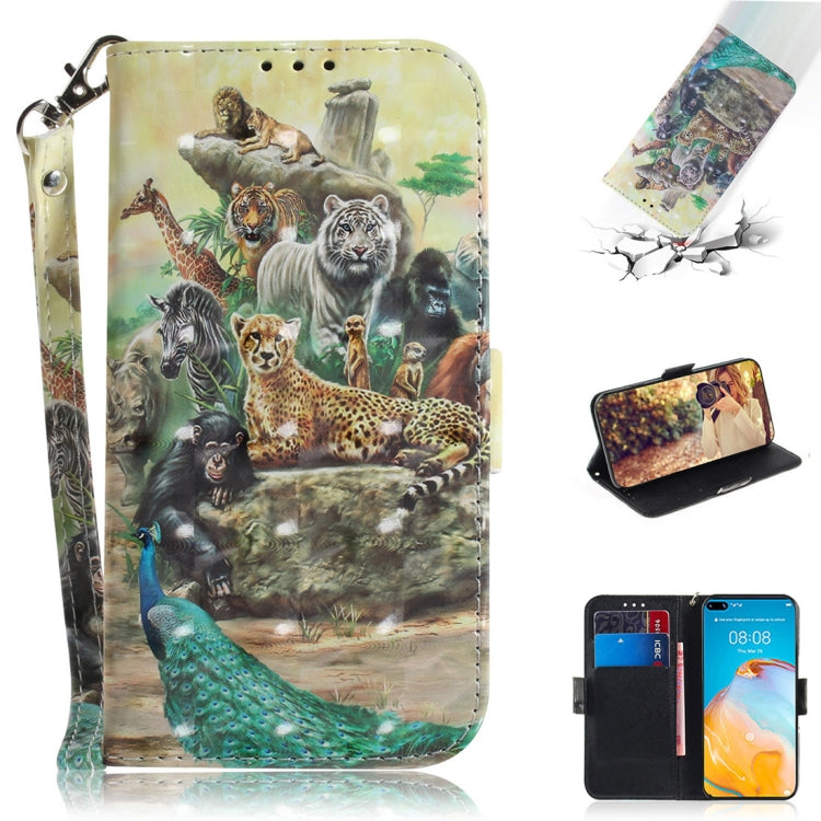 3D Painting Horizontal Flip Leather Case with Holder & Card Slot & Wallet & Lanyard, Series 1