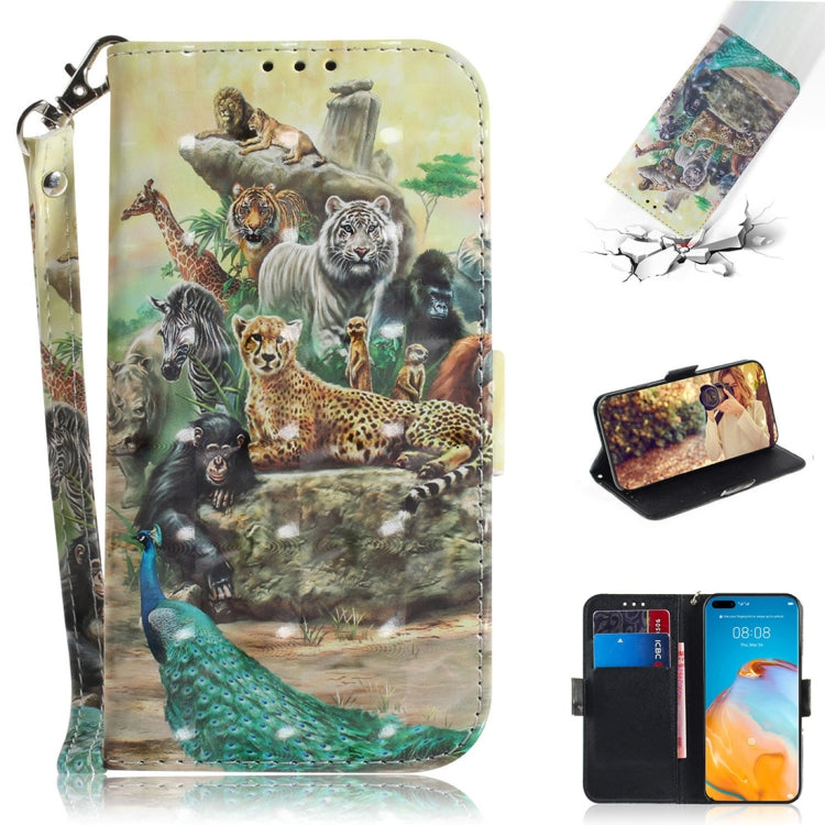 3D Painting Horizontal Flip Leather Case with Holder & Card Slot & Wallet & Lanyard, Series 1