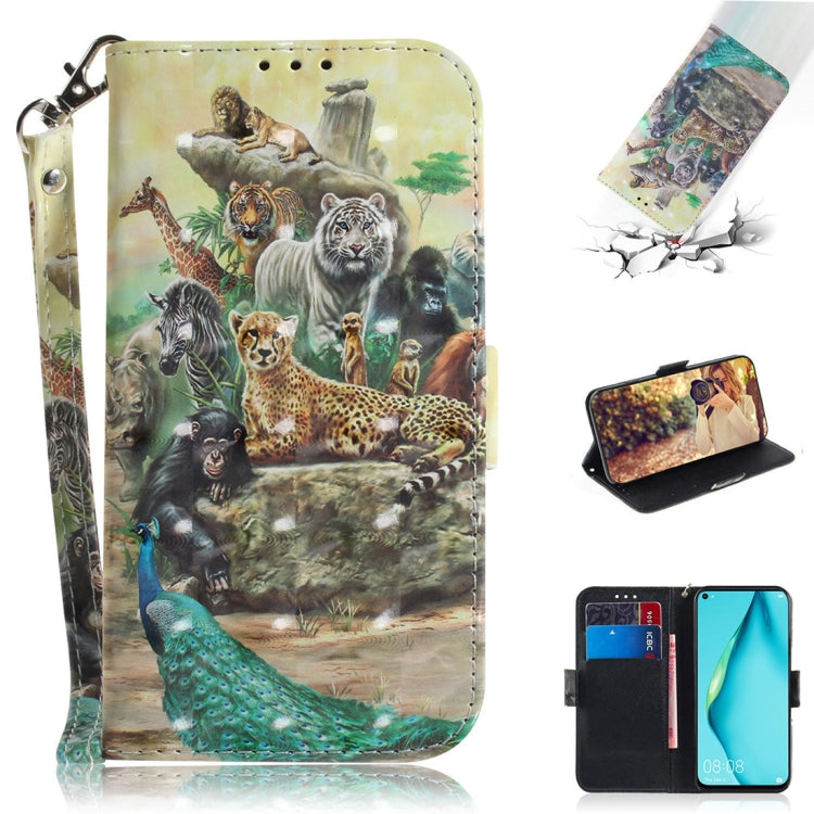 3D Painting Horizontal Flip Leather Case with Holder & Card Slot & Wallet & Lanyard, Series 3