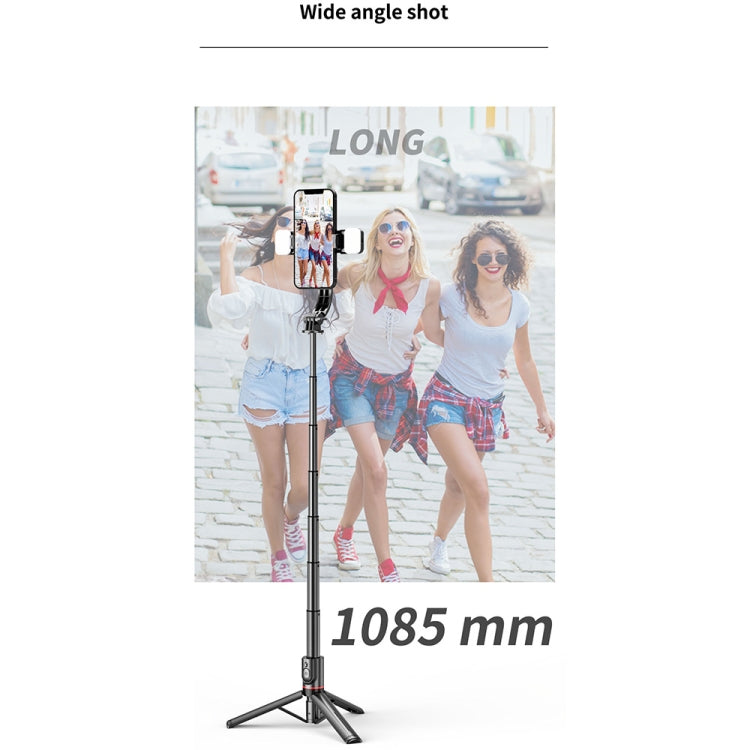 L12D Bluetooth Remote Control Detachable Fill Light Tripod Selfie Stick Phone Holder