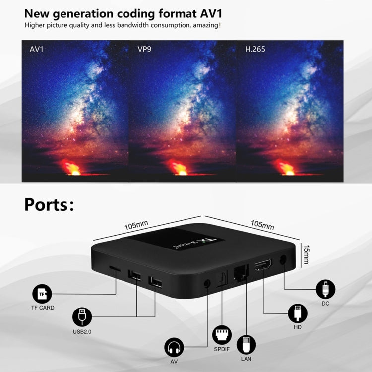 TX3 mini+  Android 11.0 Smart TV Box, Amlogic S905W2 Quad Core