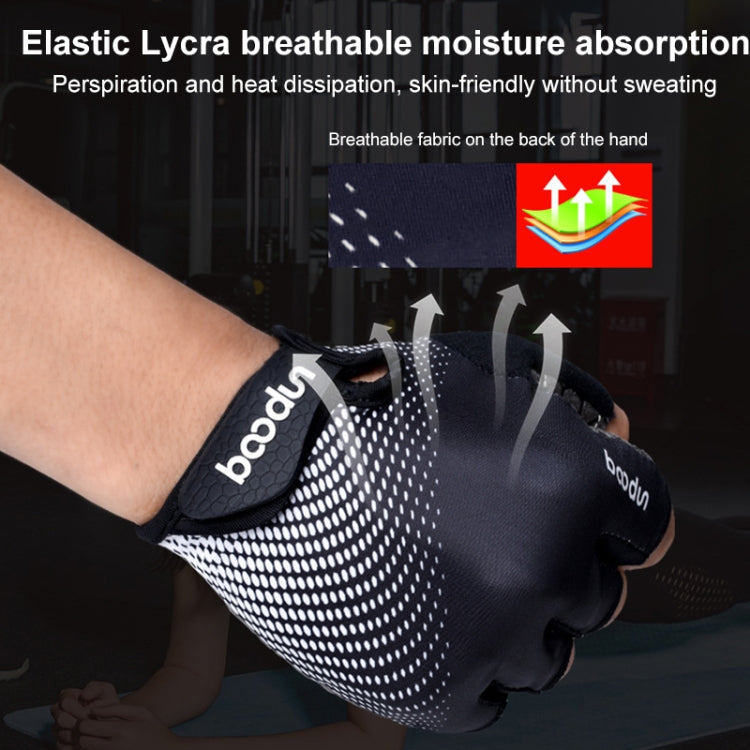 BOODUN 1096 Non-slip Wear-resistant Breathable Fitness Sports Silicone Gloves Reluova