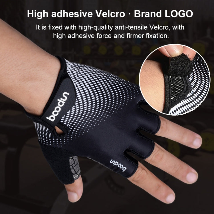 BOODUN 1096 Non-slip Wear-resistant Breathable Fitness Sports Silicone Gloves Reluova