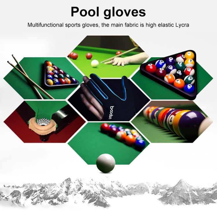 BOODUN M050912 Thin Breathable Men and Women Billiards Three Finger Single Gloves