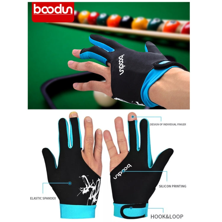 BOODUN M050912 Thin Breathable Men and Women Billiards Three Finger Single Gloves Reluova