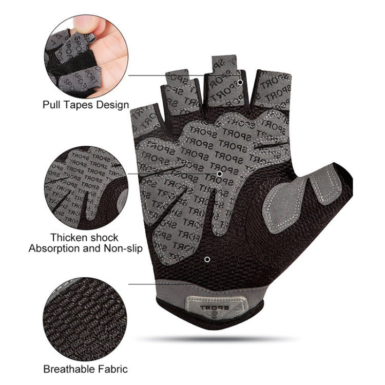 Outdoor Half-finger Cycling Fitness Non-slip Breathable Thin Sports Gloves