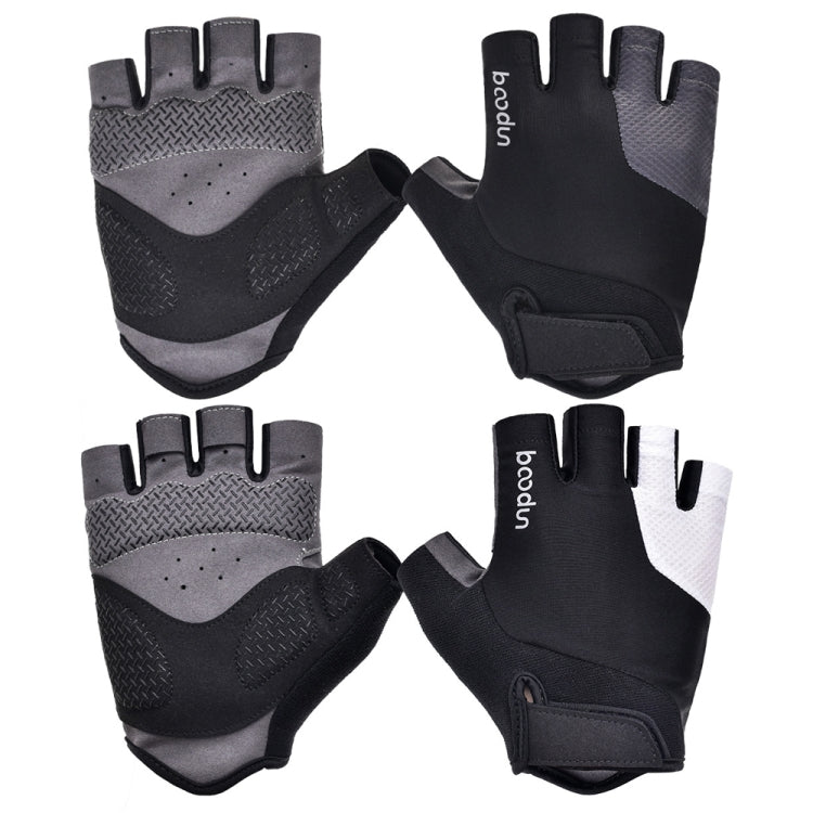 BOODUN Non-slip Half Finger Shock Absorption Breathable Heat Dissipation Outdoor Riding Gloves