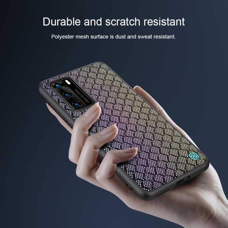 NILLKIN Glorious Series TPU + PC 3D Geometric Texture Reflective Mobile Phone Protective Case