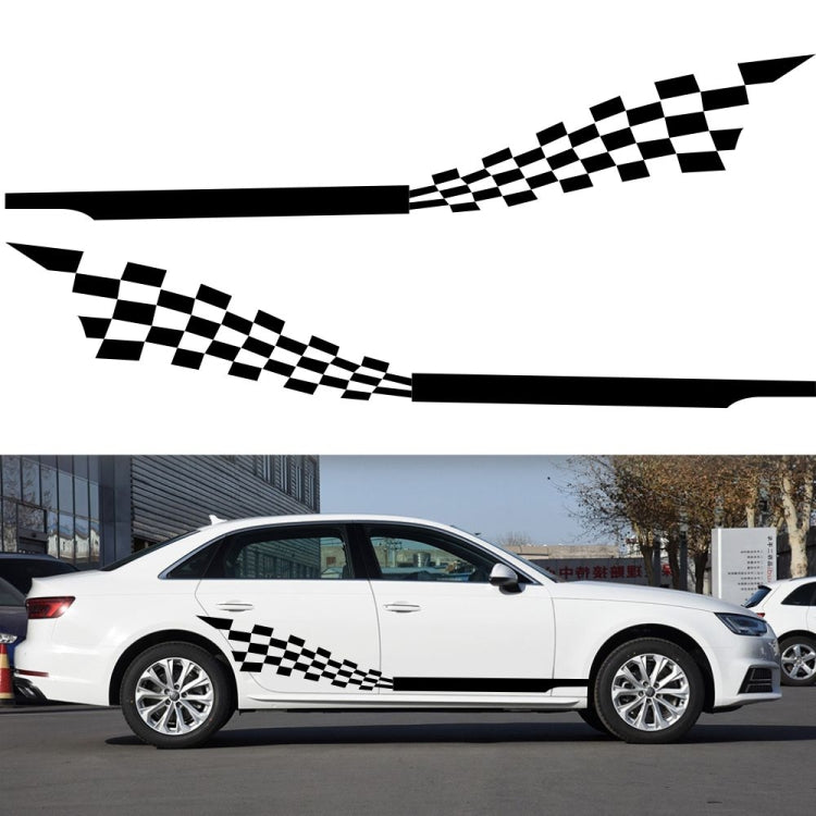 2 PCS/Set D-944 Striped Plaid Pattern Car Modified Decorative Sticker-Reluova