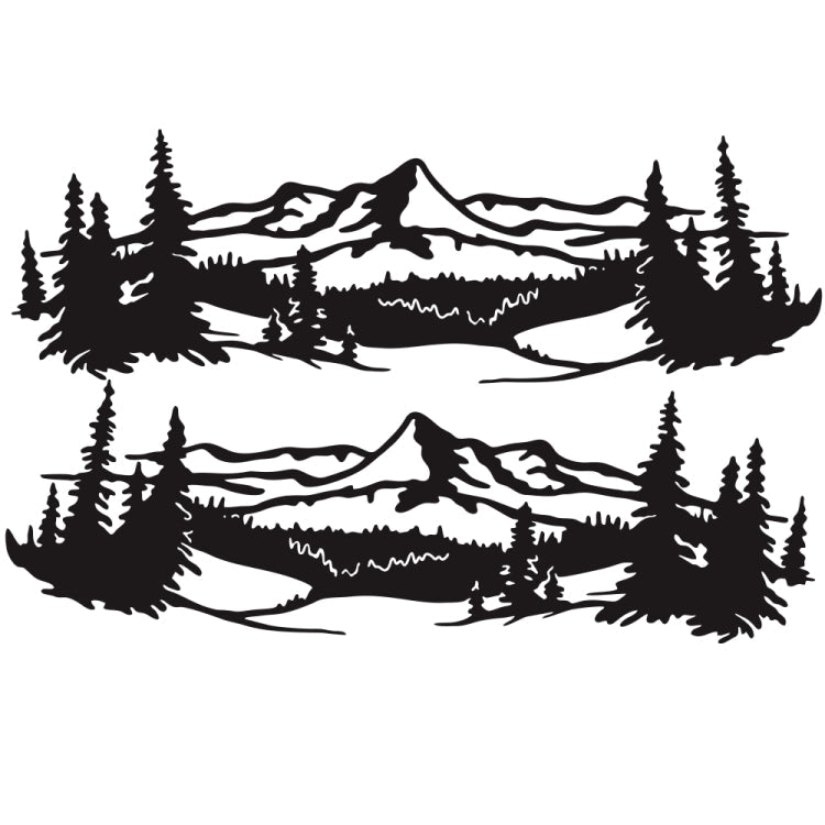 2 PCS/Set D-957 Mountains Pattern Car Modified Decorative Sticker-Reluova