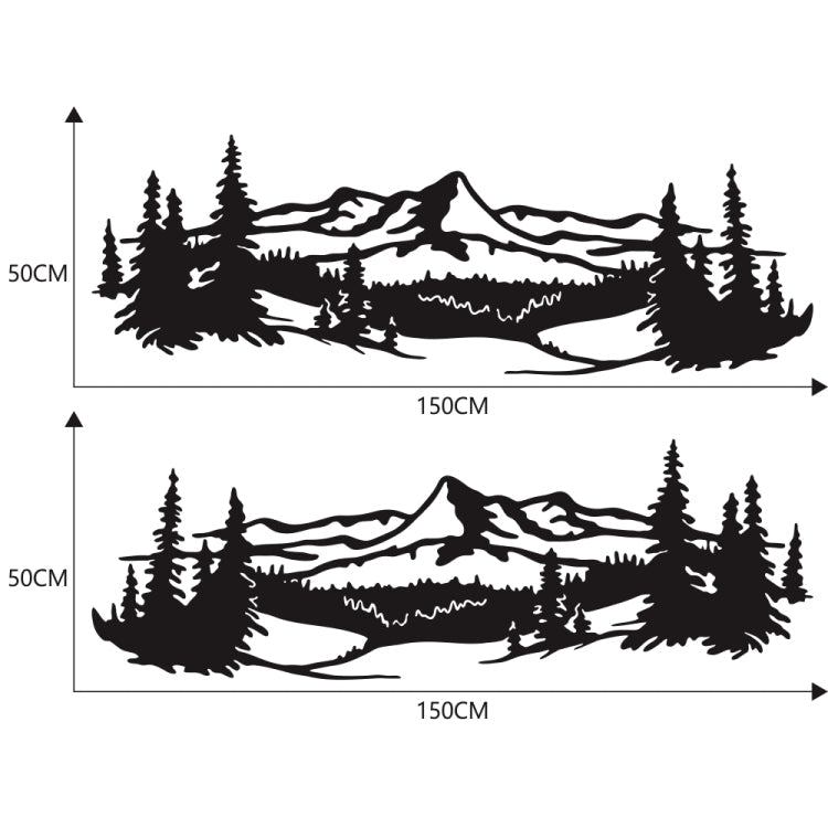 2 PCS/Set D-957 Mountains Pattern Car Modified Decorative Sticker-Reluova