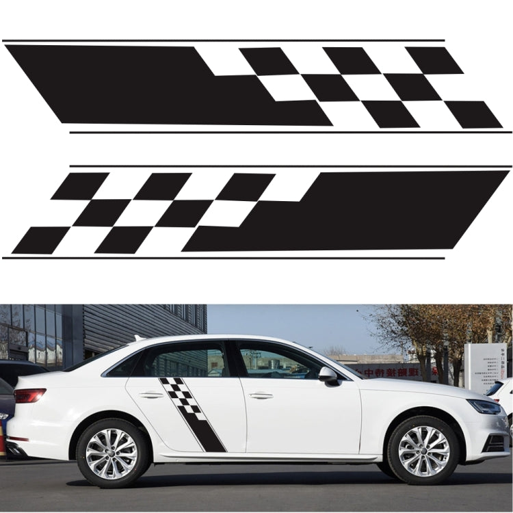 2 PCS/Set D-962 Checkered Flag Pattern Car Modified Decorative Sticker-Reluova