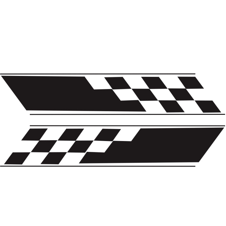 2 PCS/Set D-962 Checkered Flag Pattern Car Modified Decorative Sticker-Reluova