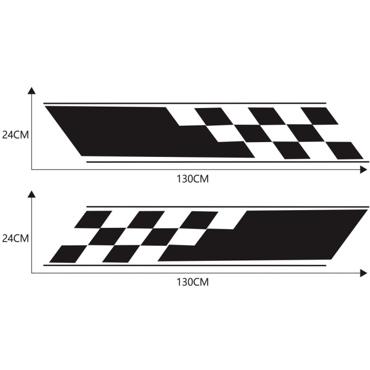 2 PCS/Set D-962 Checkered Flag Pattern Car Modified Decorative Sticker-Reluova