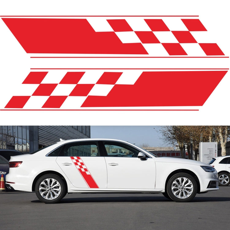 2 PCS/Set D-962 Checkered Flag Pattern Car Modified Decorative Sticker-Reluova