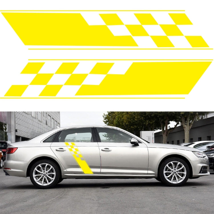 2 PCS/Set D-962 Checkered Flag Pattern Car Modified Decorative Sticker-Reluova