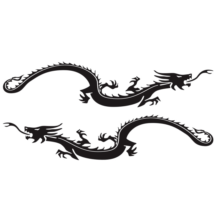 2 PCS/Set D-965 Dragon Pattern Car Modified Decorative Sticker-Reluova