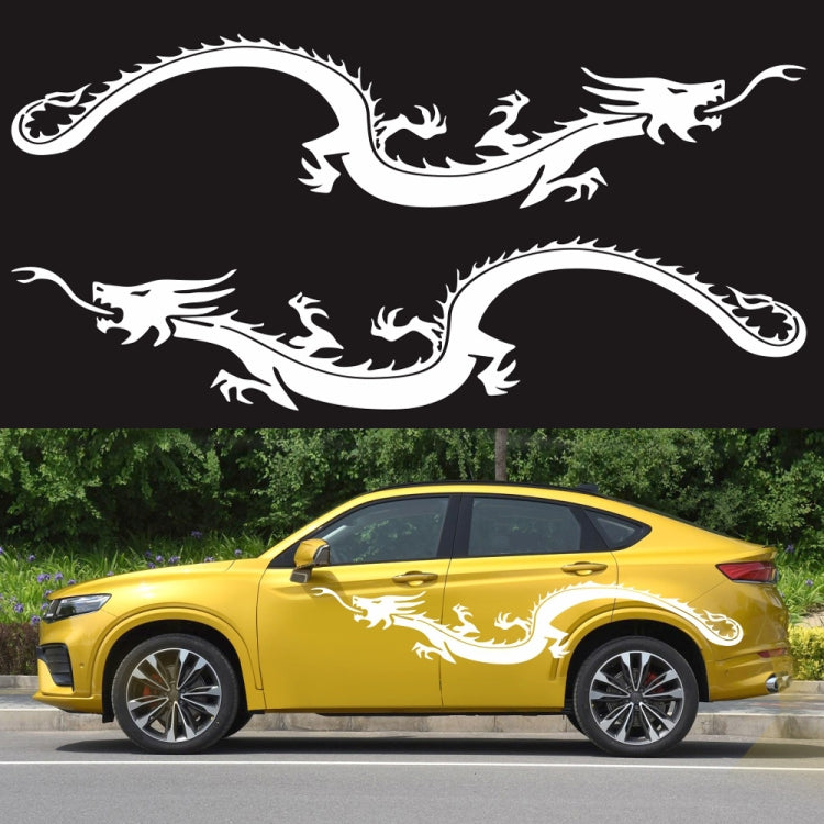 2 PCS/Set D-965 Dragon Pattern Car Modified Decorative Sticker-Reluova