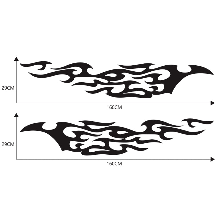 2 PCS/Set D-969 Flame Pattern Car Modified Decorative Sticker-Reluova