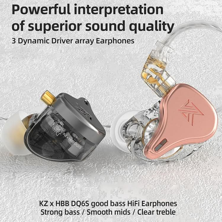 KZ-DQ6S Three-Unit Dynamic Subwoofer In-Ear Headphones