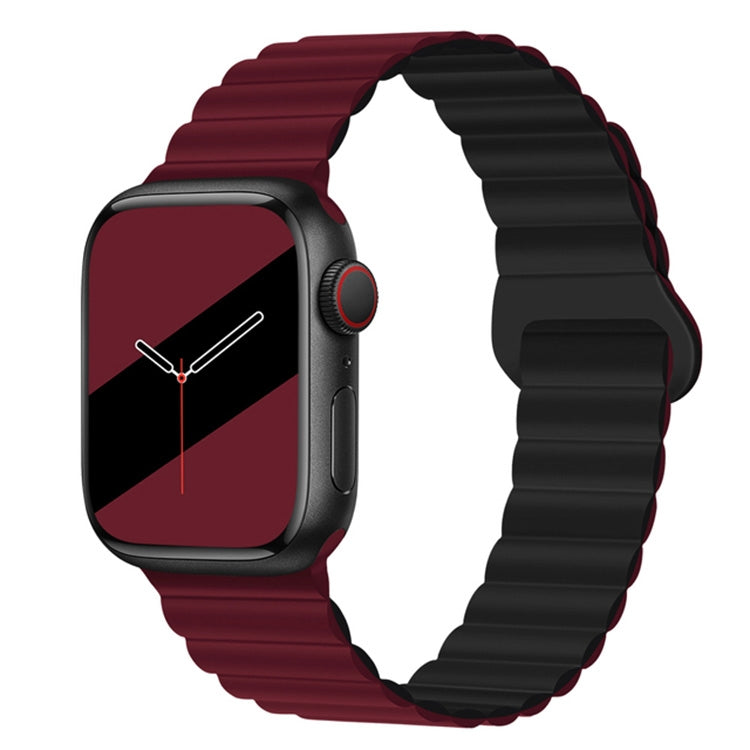 Reverse Buckle Magnetic Silicone Watch Band For Apple Watch Series