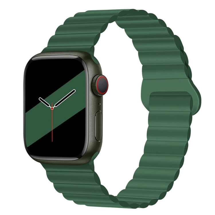 Reverse Buckle Magnetic Silicone Watch Band For Apple Watch Series