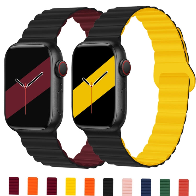 Reverse Buckle Magnetic Silicone Watch Band For Apple Watch Series