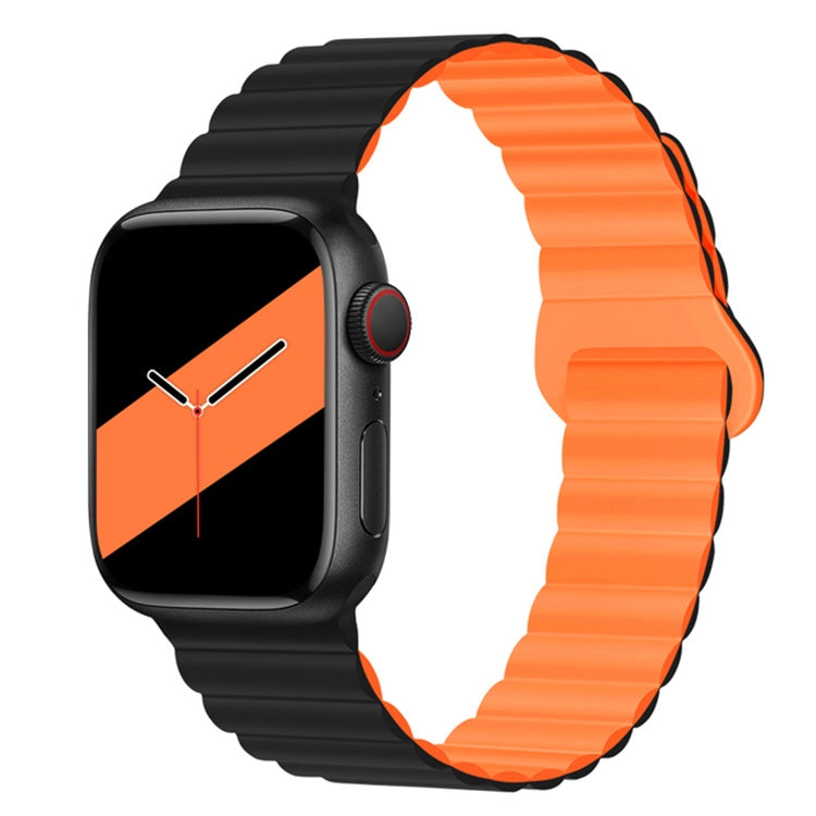 Reverse Buckle Magnetic Silicone Watch Band For Apple Watch Series