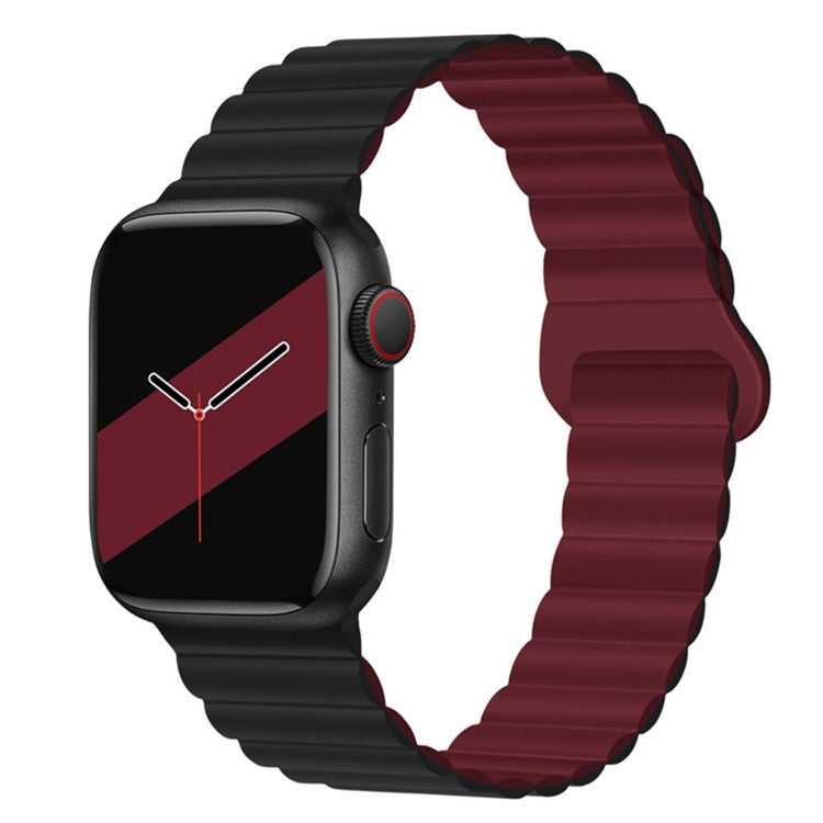 Reverse Buckle Magnetic Silicone Watch Band For Apple Watch Series