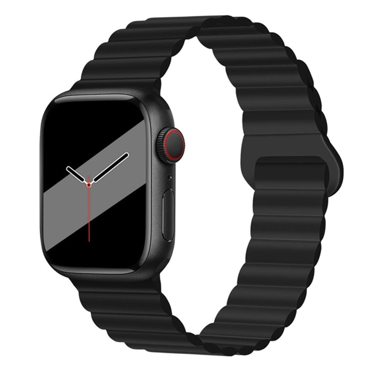 Reverse Buckle Magnetic Silicone Watch Band For Apple Watch Series