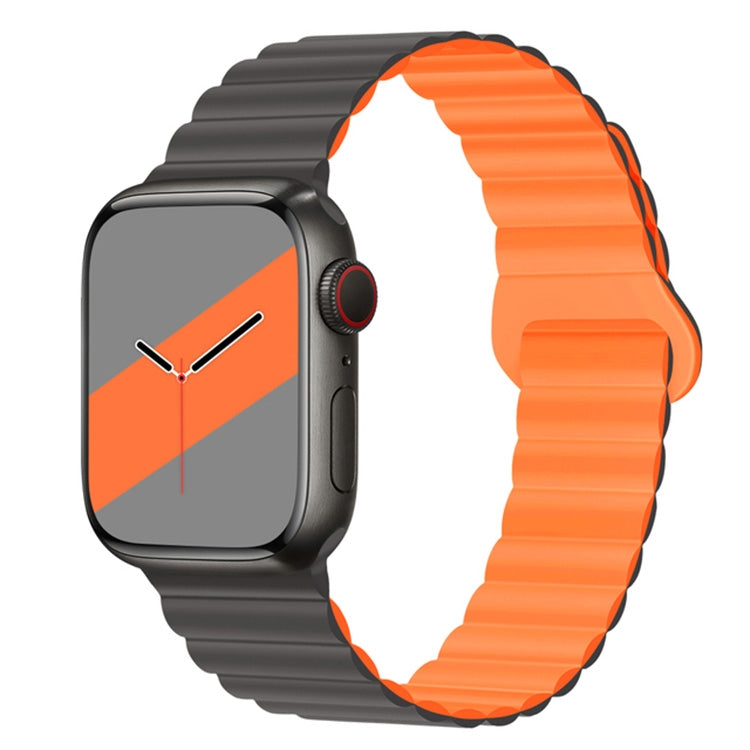 Reverse Buckle Magnetic Silicone Watch Band For Apple Watch Series