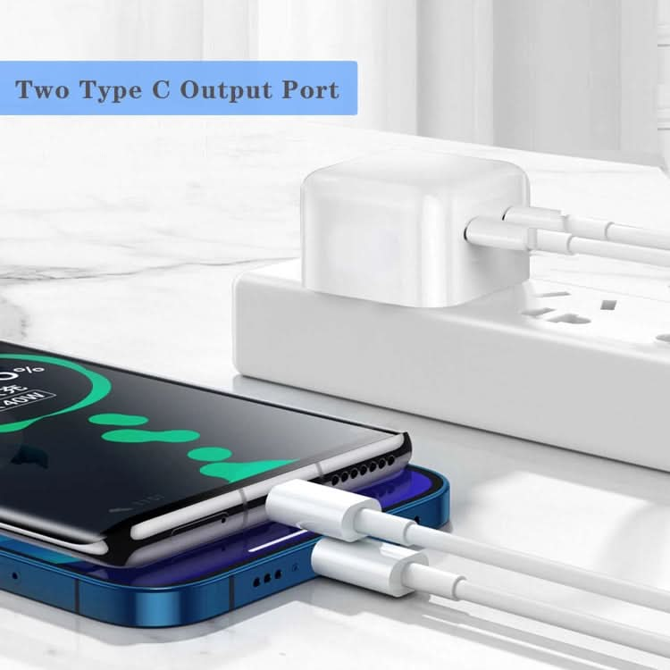 PD 50W Dual USB-C / Type-C Ports Charger