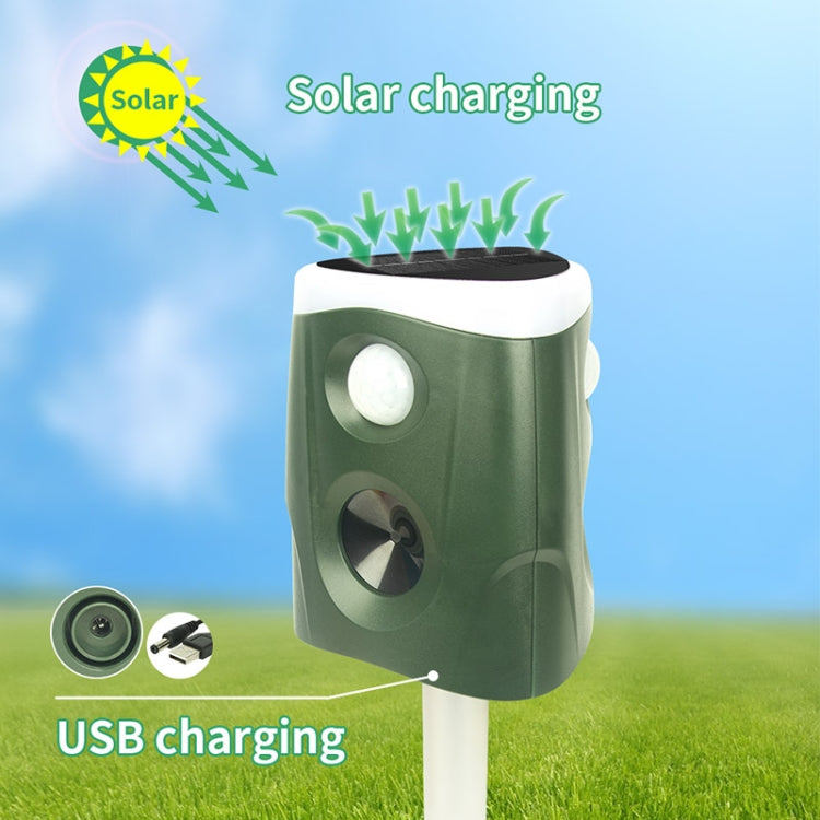 SJZ026 360 Degree Ultrasonic Solar Energy Outdoor Animal Repellent My Store