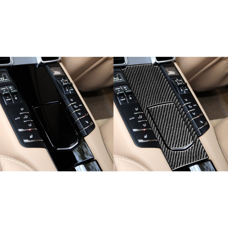 Car Carbon Fiber Rear Seat Multimedia Panel Decorative Sticker for Porsche Panamera 2010-2016, Left and Right Drive ÎҵÄÉ̵ê