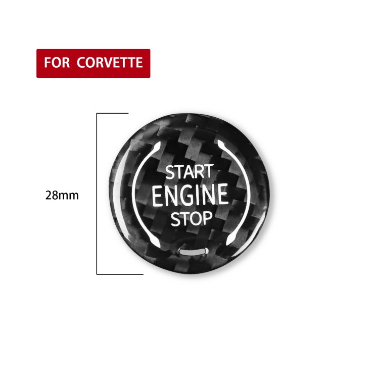 Car Carbon Fiber Engine Start Stop Ignition Button for Chevrolet Corvette C8 2020-2021 ÎҵÄÉ̵ê