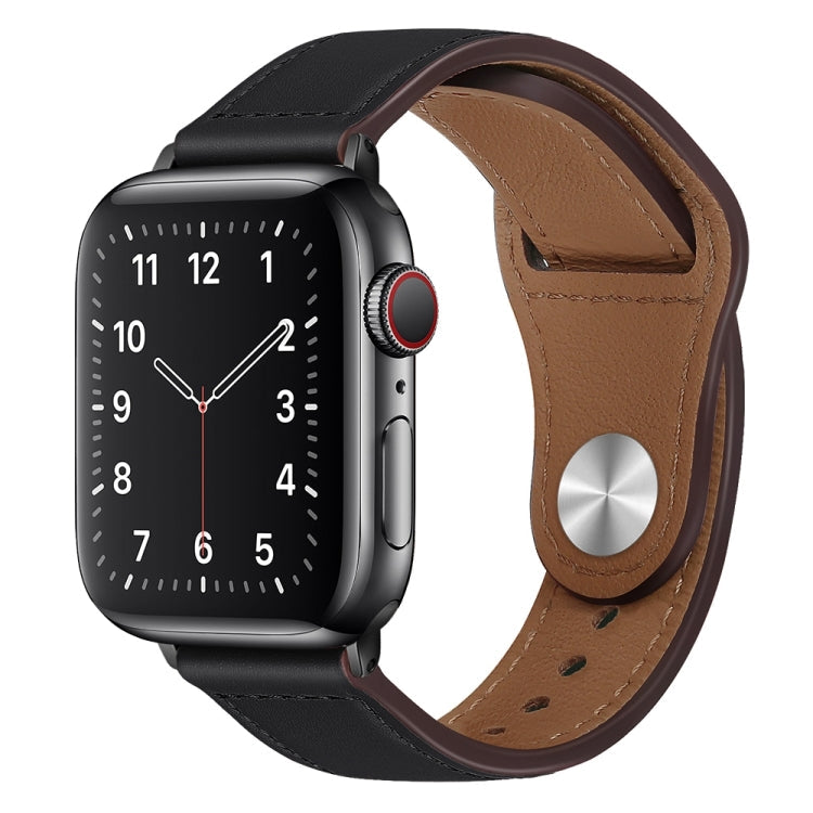 PU Leather Black Buckle Watch Band For Apple Watch Series, Series 2