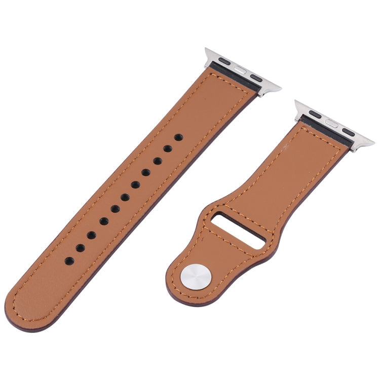 PU Leather Silver Buckle Watch Band For Apple Watch Series, Series 1