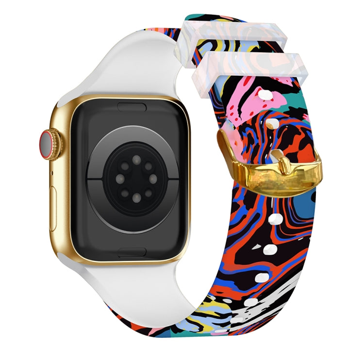 Square Buckle Color Printing Watch Band For Apple Watch Series, Series 1